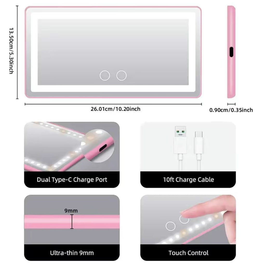 Car Vanity LED Mirror