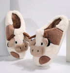 Fluffy Cow Slippers 🐮