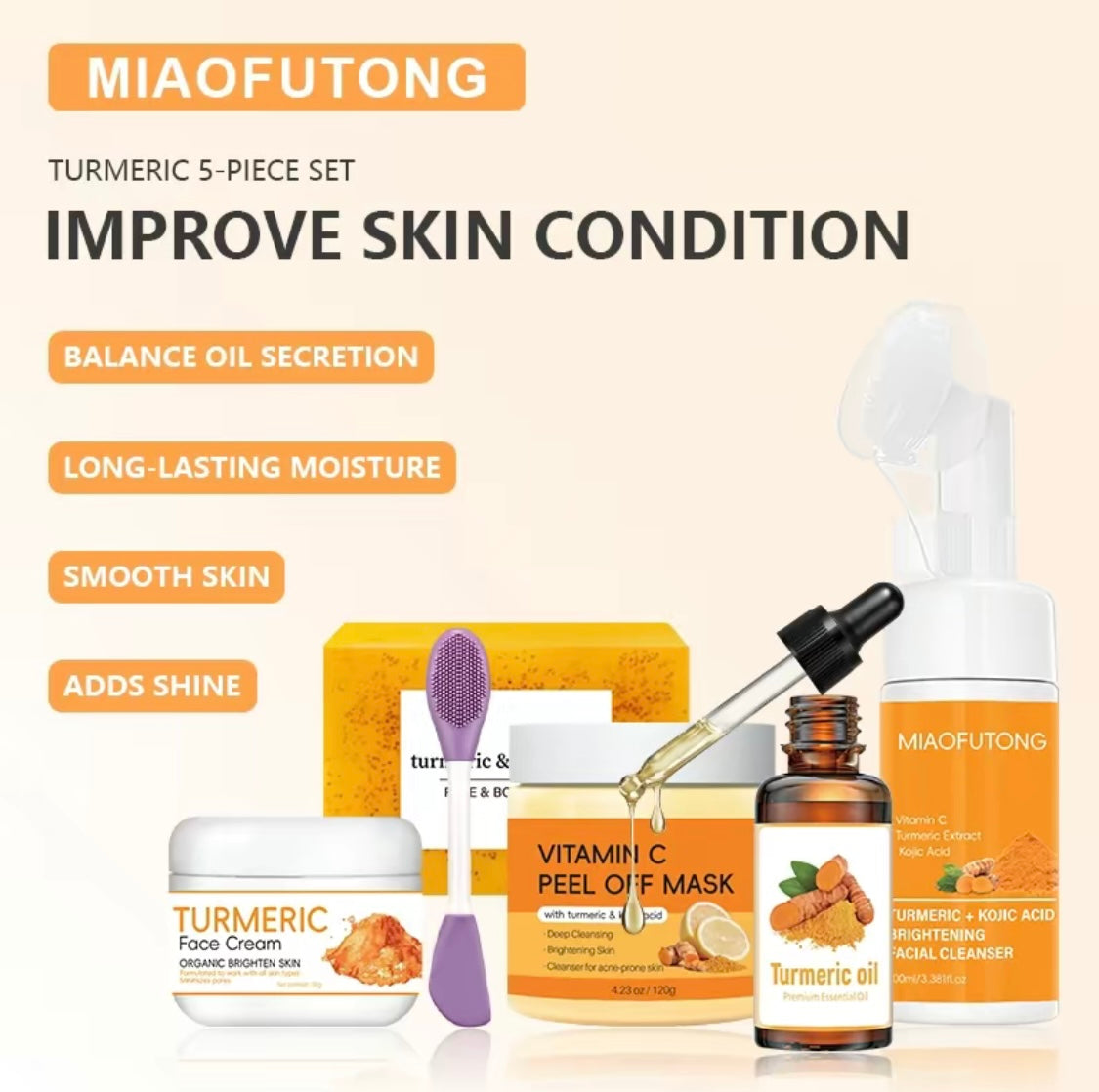 Turmeric 6-Piece Skin Care Set