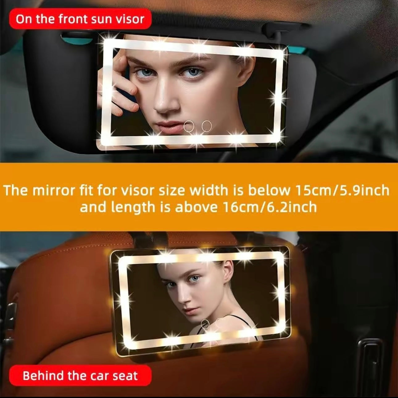 Car Vanity LED Mirror