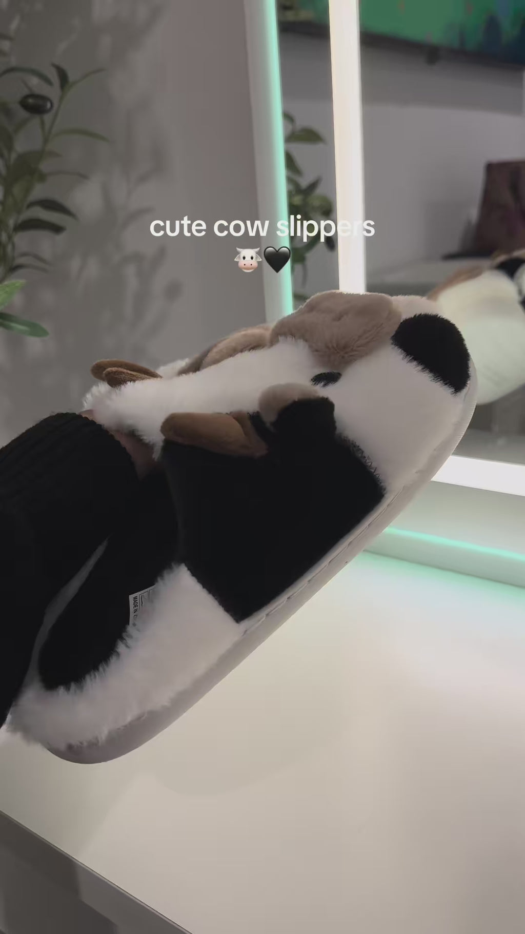Fluffy Cow Slippers 🐮