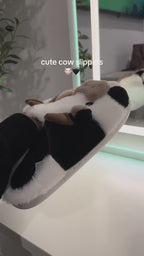 Fluffy Cow Slippers 🐮